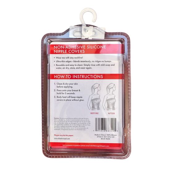 Skinnygirl Non-Adhesive Silicone Nipple Covers - Picture 2 of 2